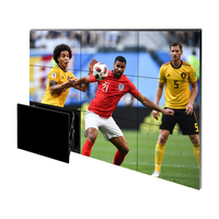 Écran mural vidéo LCD 55 pouces 3x3, contrôleur, moniteur tactile infrarouge, indice de protection IP66, cadre étroit pour les magasins de détail, les salles d'exposition