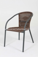 Joye Leisure – Ensemble de chaises empilables économiques pour patio et jardin, table et chaises d'extérieur en rotin PE, ensemble bistrot pour hôtel et cour