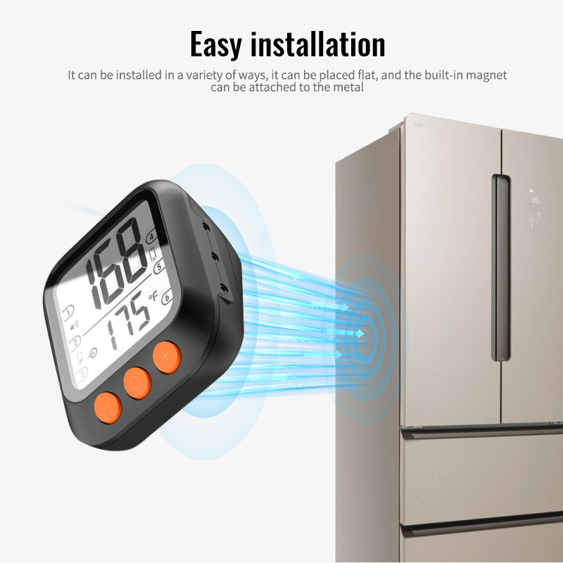 HIMOJO Tuya Wifi Smart BBQ Barbecue Grill Meat Thermometer Smart Life APP Probe Type Water Temperature Measurement