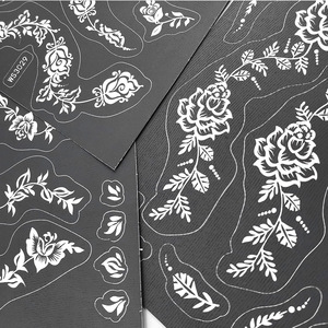 Pochoirs de tatouage au henné imprimés en sérigraphie, motifs ajourés, autocollants pour peinture temporaire sur main et corps, modèle de tatouage imperméable - Product Image 3