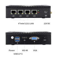 N2940 J1900 N3700 4 ports réseau Routeur logiciel Mini PC Serveur hôte Prise en charge Koolshare / Pfsense / Linux / Pare-feu