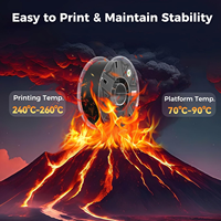 Filament Creality Hyper PETG-CF en fibre de carbone 1,75 mm 1 kg, faible adhérence, buse anti-adhésive, finition mate, durable
