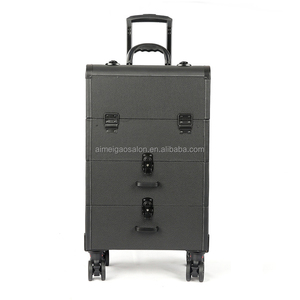 Trolley de maquillage multifonctionnel en aluminium à plusieurs niveaux, <span class=keywords><strong>valise</strong></span> de maquillage pour maquilleur professionnel - Product Image 3