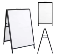 Panneau de trottoir pliant de qualité supérieure, double face, avec deux supports pour affiches en plastique ondulé