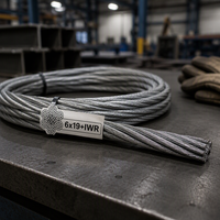 Câble métallique galvanisé 6x19S+IWR en acier au carbone avec âme indépendante pour la levée de charges et la construction de grues