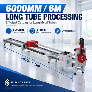 Máquina de Corte de Tubos por Láser de Fibra CNC de 1200W, Cortadora de Tubos Metálicos de 6m con Doble Mandril - Product Image 3