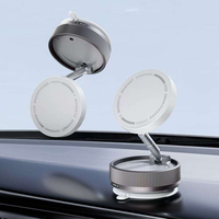 Support de téléphone portable magnétique pliable en aluminium portable, support d'ordinateur portable réglable, trépied multifonctionnel, aimants puissants, rotation à 360°