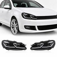 Système d'éclairage automobile YX 12V 6000K pour VW Golf 6 2009-2012, coque ABS Premium, Plug+Play, remplacement de phare