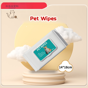 Lenços para Animais de Estimação PetPetJoy Ecológicos Não Tecidos 80 Folhas 14x18cm Descartáveis Sem Fragrância Limpeza Sem Enxágue - Product Image 4