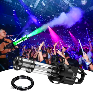 Macchina <span class=keywords><strong>a</strong></span> getto <span class=keywords><strong>CO2</strong></span> portatile Gatling Air Column Gun Effect GT50 con LED RGB, distanza di spruzzatura 6-8m, per DJ - Product Image 4