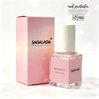 SAGALAGA Traitement Base Fortifiant pour Ongles Protéine de Blé Hydrolysée Kératine Rose Translucide Éclaircit les Ongles Ternis Durée de Conservation 3 Ans