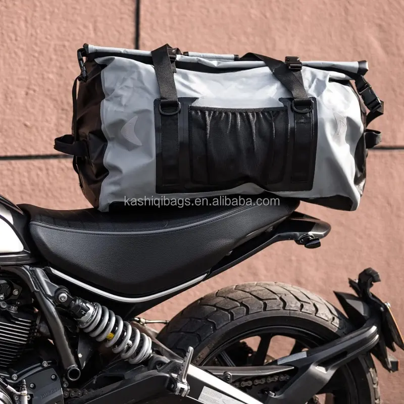 Grande borsa di coda moto 65L impermeabile asciutto e bagnato separato viaggio Duffle bisaccia per campeggio palestra fine settimana degli uomini delle donne