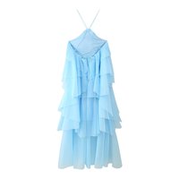 Robe dos nu UNIZERA pour femme, nouvelle collection été 2025, design simple, volants, fleurs 3D, élégante, référence 6788