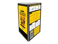 Support de signalisation de table en acrylique transparent à 3 faces XinHua 8,5W X 11H pouces