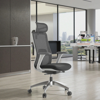 Chaises de bureau inclinables ergonomiques en maille pour le personnel du patron Vente à chaud de chaises pivotantes modernes de luxe en métal aluminium plastique