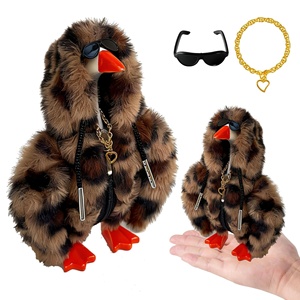 Figurinha Decorativa Transfronteiriça de Ganso com Roupa de Moletom de 7 Polegadas, Miniatura para Mesa ou Varanda, em Tecido - Product Image 5