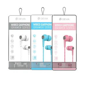 Devia 8 in 1 business cheap in ear 3.5mm connectors mini earphone wired headphones earbuds