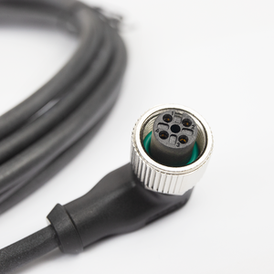 Newstep CE認証取得済み フリーエンド 0.5M PVCシールドモールドケーブル IP67防水 工業用 4ピン M12 オス・メス コネクタ - Product Image 5