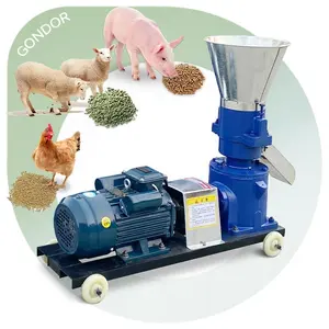 Portable Grass 1000 Kg H Cow Dung Rabbit Food Chicken Crumble Granulator Animal Goat Feed Pellet Machine