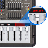 Console de mixage sonore ELM PMR1260 12 canaux 650W pour usage professionnel sur scène, égaliseur 7 bandes, AC 220-240V
