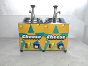 110V 220V Acero inoxidable CE Single Double <span class=keywords><strong>Triple</strong></span> Pumps Dispensador de salsa Comercial Hot Fudge Warmer para Chocolate Queso Caramelo - Product Image 2