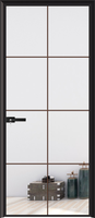 Puerta de Aluminio con Vidrio Templado de Seguridad, Insonorizada, con Rejilla Cuadrada Francesa, para Proyectos Comerciales, OEM ODM