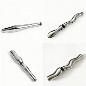 Masaje de ojos con bola magnética personalizada, palo de masaje de piel delicada, cuchara Gua Sha de reflexología Facial de acero inoxidable plateado - Product Image 2