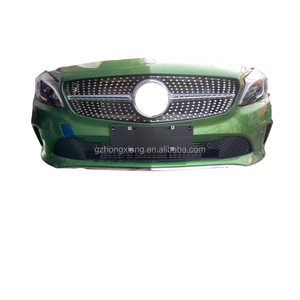 Kit de Parachoques Delantero para <span class=keywords><strong>Mercedes</strong></span>-Benz Clase A W176 2012-2018, Compatible con la Parrilla A200, Faros Delanteros A160 y Faros Antiniebla <span class=keywords><strong>A180</strong></span> - Product Image 2