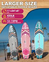 Planche de paddle gonflable tout-en-un en EVA/PVC, écologique et portable, système 1 aileron, pour lacs et rivières - Offre Spéciale
