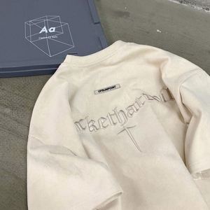 T-shirt brodé de haute qualité unisexe, design personnalisé, logo, t-shirts surdimensionnés, t-shirt brodé en chenille pour homme - Product Image 2