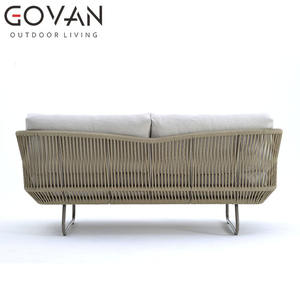 Ensemble de canapé d'extérieur moderne et élégant à trois places, coussins résistants à l'eau, <span class=keywords><strong>GOVAN</strong></span> GA-VA741, aluminium thermolaqué, taille personnalisable - Product Image 5