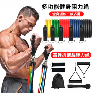 Bandes de résistance Yuanhe, ensemble de 11 pièces, 10-50 lb, haute élasticité, équipement d'entraînement à domicile - Product Image 1