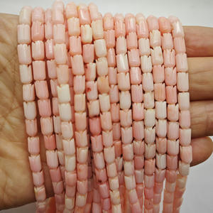 Gran oferta, cuentas de <span class=keywords><strong>coral</strong></span> de color rosa genuino <span class=keywords><strong>natural</strong></span>, cuentas de flores de tulipán Rosa talladas para hacer joyería de moda, pendientes, collares - Product Image 3