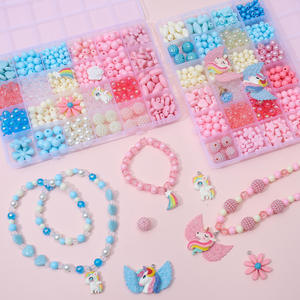 Fatto a mano fai da te in plastica gioielli perline Puzzle Set per bambini collana di perline e bracciale per le ragazze - Product Image 5