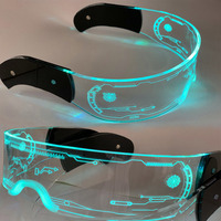 Lunettes LED Lumineuses Tendance : Visière Électronique Lumineuse, Lunettes Créatives Technologiques, Lunettes LED de Fête Lumineuses, Style Futuriste