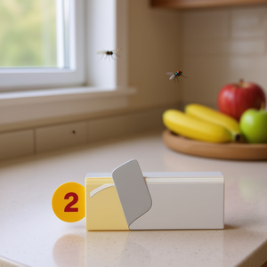 Piège à mouches rouges pour fenêtre, lot de 48 bandes adhésives jetables pour mouches à fruits, contrôle des nuisibles pour la maison et la cuisine - Product Image 2