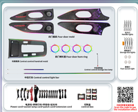 Penutup Tweeter Pintu Belakang 25LED Kit Lampu Ambient Warna Phantom Kontrol Layar untuk GAC EMPOW55 2021-2025 Dekorasi Mobil