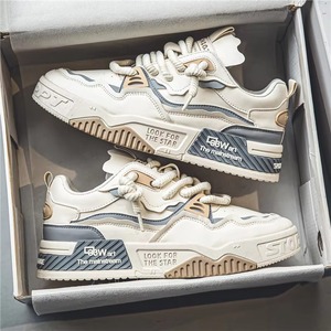 Zapatos de Hombre Verano 2024 Nuevo Estilo Versátiles con Suela Gruesa con Cordones Antideslizantes Reciclables Zapatillas Casuales Juveniles a la Moda - Product Image 1