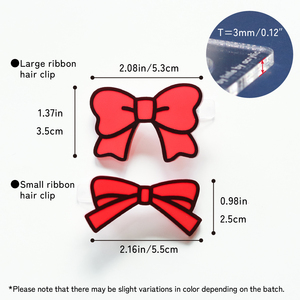 Pinza para el pelo de acrílico con lazo 2D, accesorio para el cabello, estilo cómic, contorno audaz, lindo, personalizado, hecho en Japón, OEM ODM - Product Image 3