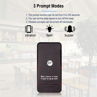 Café carré 1 Base 16 buzzers clignotant étanche vibrant caboteur bip sans fil serveur système d'appel téléavertisseur pour Restaurant