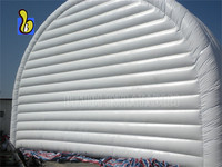 Tente gonflable de stockage d'entrepôt de dômes de sports de construction d'air de taille énorme