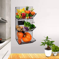 Pas cher 3 niveau 360 tournant cuisine fruits et légumes en rack grand chariot Multifonctionnel Cuisine Étagère De Rangement