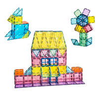 Juego de azulejos de construcción magnéticos de dimensiones personalizadas coloridas 3D, juego de bloques de juego de educación temprana creativa certificada EN71 para niños