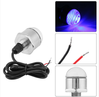Lumière de bouchon de bateau LED bleue DRAIN en laiton NPT poisson sous-marin marin