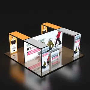 Fast Setup Aluminium Profile Backlit Led Lightbox Display Fabric Light Box Exhibition Booth