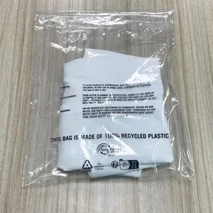 클리어 재활용 포장 사용자 정의 재활용 의류 폴리 가방 grs 30% 50% 70% 100% ldpe polybag 남자 셔츠
