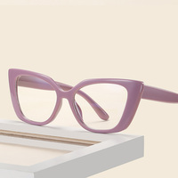 Nouveauté 2025 Lunettes optiques pour femmes en plastique œil de chat bloquant la lumière bleue