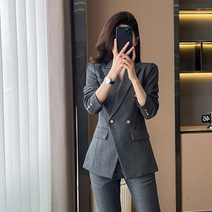 职业女式工作服秋冬扇形西装外套，经理风西装外套，优雅气质春夏款 - Product Image 3