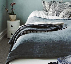 100% Tinh Khiết Lanh Lanh Bộ Đồ Giường Linen Bông Khăn Trải Giường Đặt Đá Rửa Sạch Phong Cách Thiết Lập của 4 Sâu Túi Được Trang Bị Tấm - Product Image 2