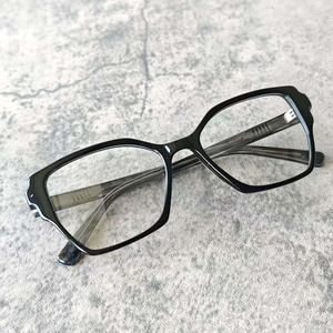 Monturas de Gafas de Acetato con Diseño Ojo de Gato Negro, Montura Completa para Uso Diario en Adultos - Product Image 1